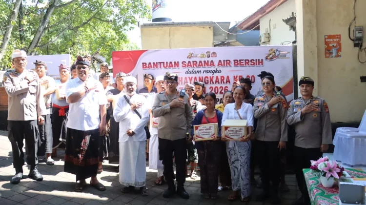 Hari Bhayangkara ke-80, Polresta Denpasar Serahkan Bantuan Sarana Air Bersih di Pur