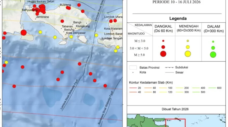 Gempa Dangkal Guncang Bali Subduksi Indo Australia-Eurasia dan Sesar Aktif