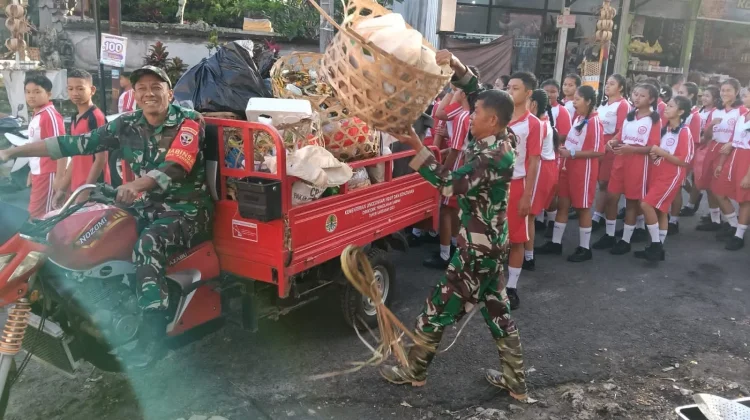 Aksi Nyata Danramil Penebel Bangun Budaya Peduli Lingkungan