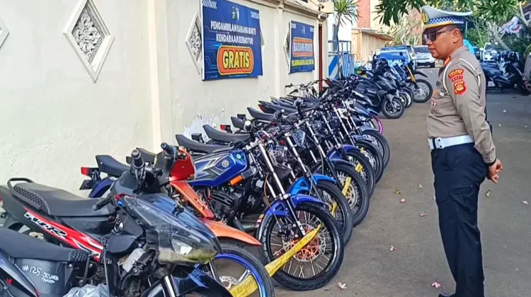 Sepuluh Motor Disita, Polres Jembrana Gencarkan Operasi Balap Liar