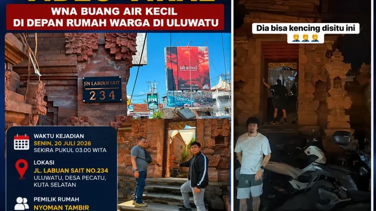 Polisi Klarifikasi Video Viral WNA Buang Air Kecil di Uluwatu