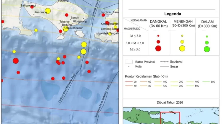 Bali Diguncang Puluhan Gempabumi, Satu Gempa Berpusat di Badung