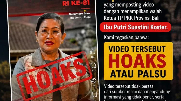 Hoaks, Video Putri Koster Umumkan Undian HUT RI ke-81 BPD Bali Dibuat dengan AI
