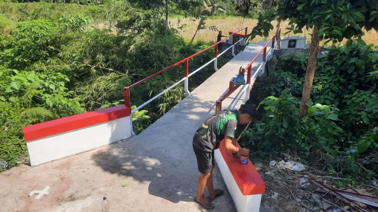 Jembatan Garuda Desa Manduang Rampung Berkat Kolaborasi Kodim Klungkung