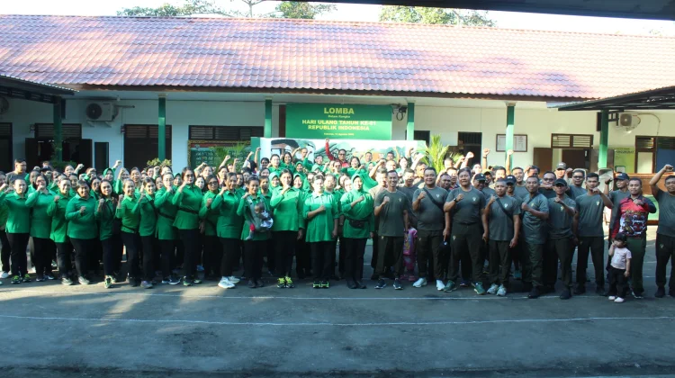 Prajurit dan Persit Kodim Tabanan Semarakkan HUT RI dengan Beragam Perlombaan