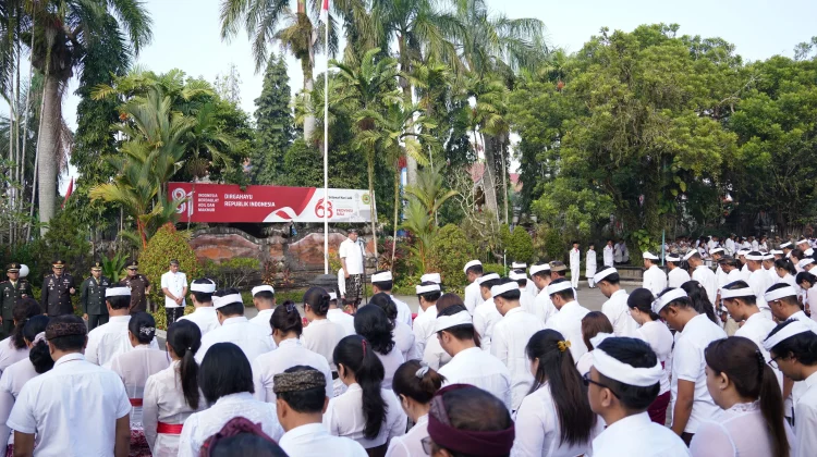 Pemkab Gianyar Gelar Upacara Peringatan Hari Jadi ke-68 Provinsi Bali
