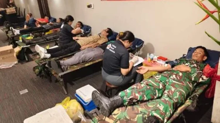 Kodim Klungkung dan Wyndham Gelar Donor Darah Bersama