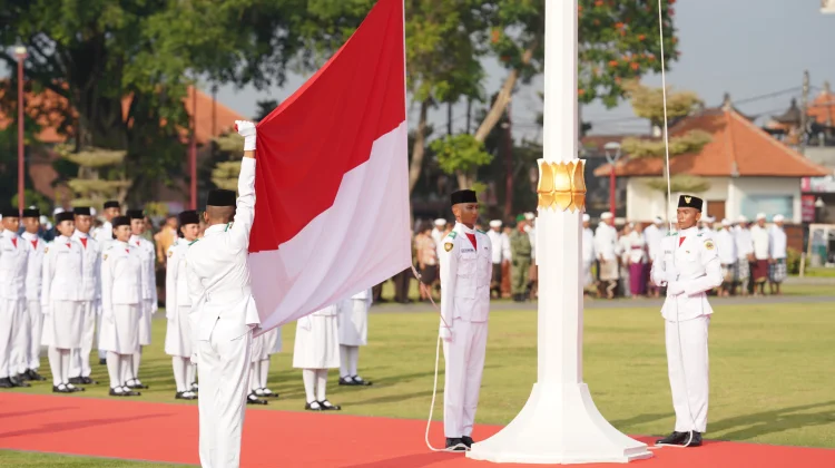 Upacara HUT ke-81 Kemerdekaan RI di Gianyar Berlangsung Khidmat