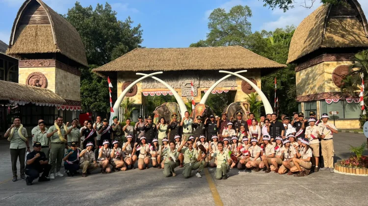 Kapolsek Gianyar Hadiri Peringatan HUT ke-81 RI di Bali Safari & Marine Park