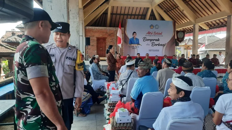 Dandim Klungkung Terjunkan Babinsa Kawal Aksi Sosial