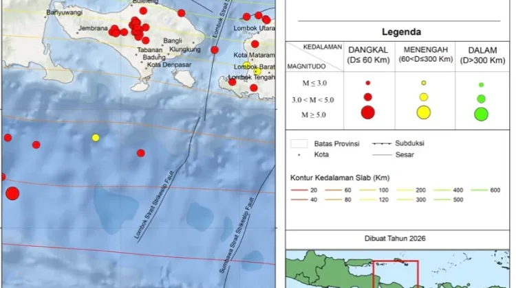 Pulau Dewata Diguncang Puluhan Gempabumi, Gempa NTT Dirasakan Masyarakat Bali