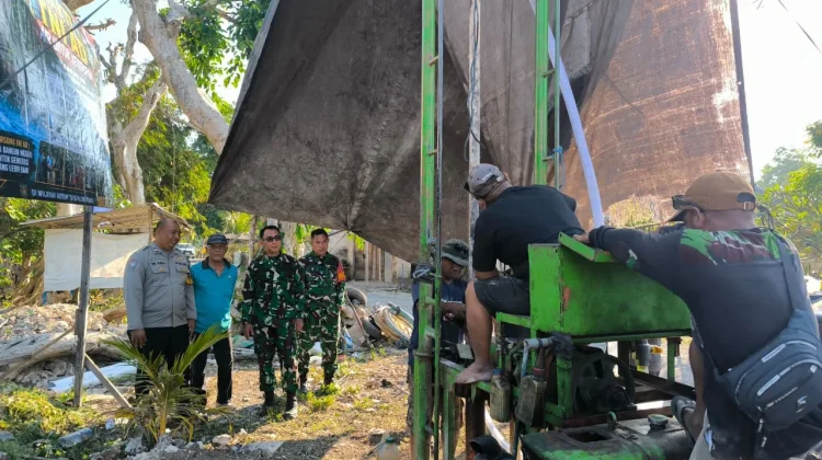 Kodim Klungkung Bor Sumur Air Bersih di Nusa Penida