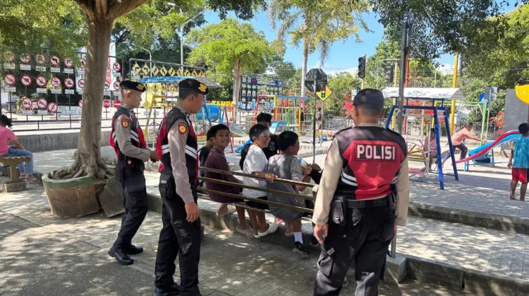 KRYD Sambangi Lapangan Puputan, Samapta Jaga Klungkung Tetap Kondusif