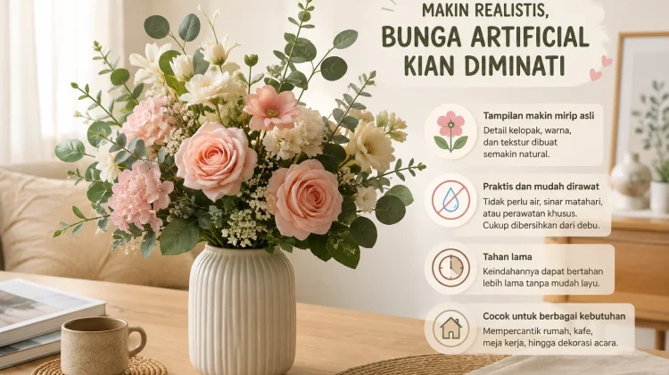 Makin Realistis, Bunga Artificial Kian Diminati