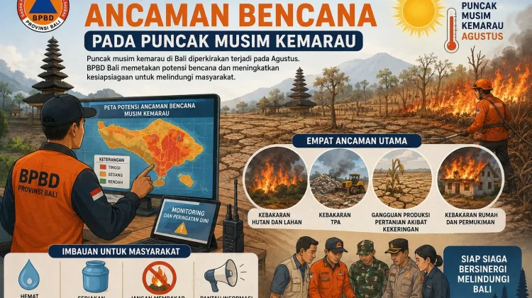 BPBD Bali Petakan Ancaman Bencana pada Puncak Kemarau