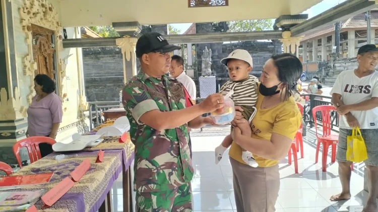 Babinsa Jegu Kawal Posyandu 6 SPM Pastikan Kesehatan Balita dan Ibu Hamil