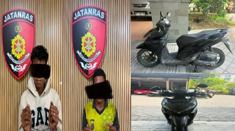 Dua Pemuda Curi Motor Diamankan Jatanras Polda Bali