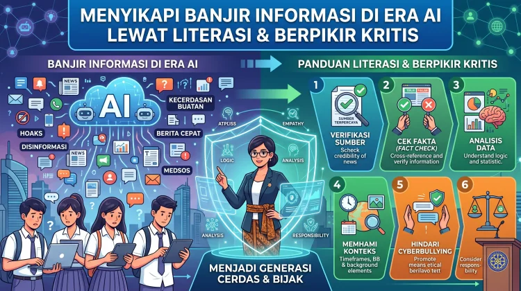 Menyikapi Banjir Informasi di Era AI lewat Literasi dan Berpikir Kritis