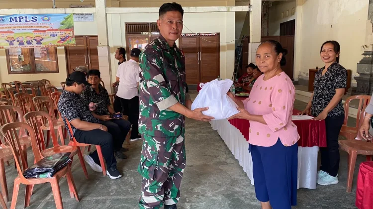 Kodim Tabanan dan YPCI Salurkan Sembako bagi Masyarakat Kurang Mampu