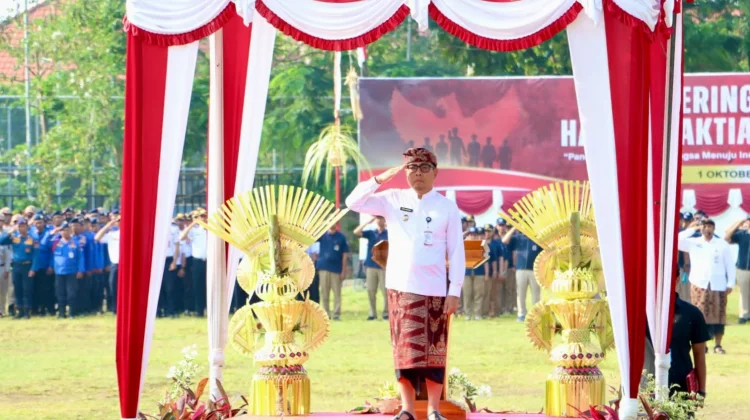 Wawali Arya Wibawa Pimpin Upacara Hari Kesaktian Pancasila di Denpasar