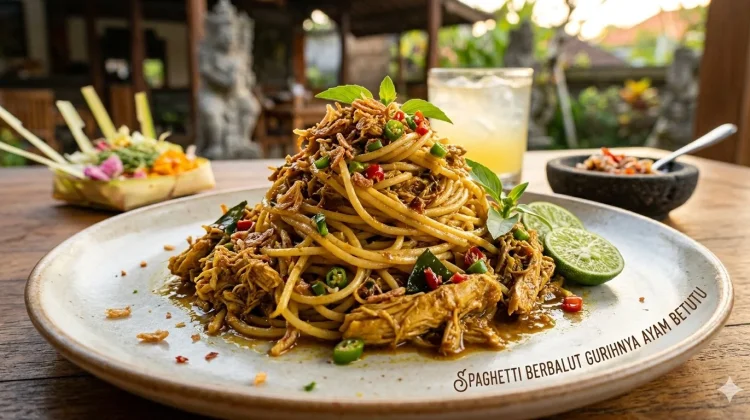Diplomasi Kuliner Bali - Italia, Lezatnya Spaghetti Berbalut Gurihnya Ayam Betutu