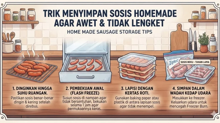 Trik Menyimpan Sosis Homemade agar Awet dan Tidak Lengket