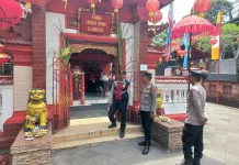 Sambut Imlek, Patroli Presisi Sambangi Vihara Amurva Bhumi