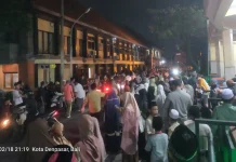 Suasana Tarawih Perdana Ramadan 1447 H di Masjid At-Taqwa Polda Bali