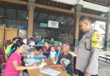Wujudkan Kepedulian Kesehatan Masyarakat, Polsek Gianyar Pantau Posyandu