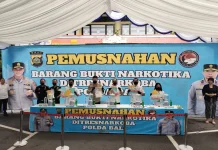 Polda Bali Musnahkan Barang Bukti Narkotika
