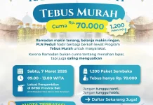 PLN  Sediakan 1.200 Paket Sembako Program Tebus Murah Ramadan