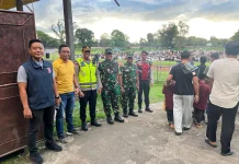 Kodim 1619/Tabanan Terjunkan Personel Pengamanan Sholat Idulftri 1447 H
