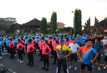 KEMALA RUN 2026 Makin Dekat, Polres Klungkung Gaungkan Lewat Lari Bersama