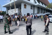Minggu Palma Berjalan Aman dan Khidmat di Gereja Santa Maria Ratu Rosari