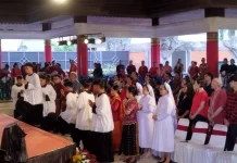Polsek Gianyar Amankan Ibadah Jumat Agung