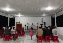 Pastikan Paskah Khidmat, Polsubsektor Lembongan Lakukan Penjagaan