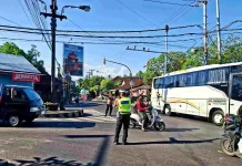 Tekan Kemacetan, Polsek Abiansemal Maksimalkan Gatur Lalin Sore