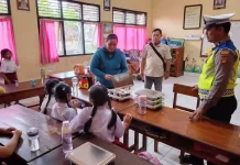 Pengawalan Distribusi Program MBG di Manukaya Berjalan Aman dan Lancar