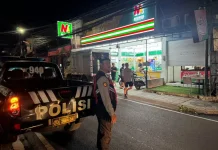 Cegah Kejahatan Malam Hari, Polsek Kuta Utara Patroli Susuri Jalan Semat