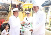 Wawali Kota Arya Wibawa Serahkan Hibah Karya Ngenteg Linggih