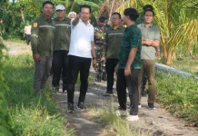 Bupati Kembang Tinjau Proyek Rabat Beton Jalan Banjar Loloan Medewi