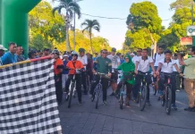 Dorong Kesadaran Kesehatan, Danramil Gianyar Hadiri Fun Bike Bersama Masyarakat