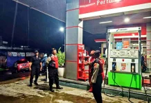 Cegah Potensi Kejahatan Polsek Kuta Utara Patroli Sambangi SPBU