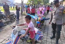 Sepeda Hias TK di Ubud Semarakkan Hardiknas 2026