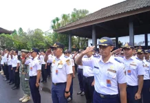 Bupati Klungkung Pimpin Apel HUT Satpol PP Satlinmas dan Pemadam Kebakaran