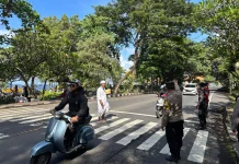 Patroli KRYD Sat Samapta Polres Klungkung Sambangi Kawasan Pura Goa Lawah