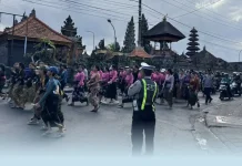 SatLantas Polres Badung Gelar Blue Light Patrol