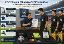 Penyesuaian Perangkat Pertandingan Dilakukan Sesuai Penugasan Komite Wasit