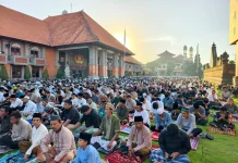 Kebersamaan Warnai Iduladha di Mapolda Bali