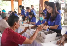 HUT ke-6 Porkomdewi, Bupati Satria Buka Layanan Cek Kesehatan Gratis di Desa Aan